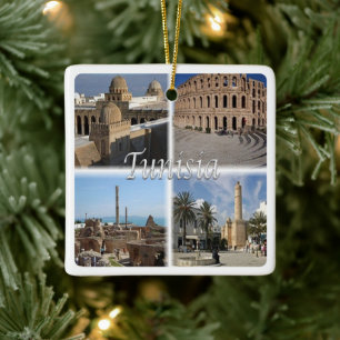 zTN018 TUNISIA, Mosaic, Africa, Ceramic Ornament