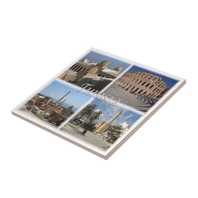 zTN018 TUNISIA, Mosaic, Africa, Tile (Side)