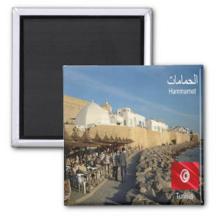 zTN019 HAMMAMET EL-ḤAMMĀMĀT, Tunisia, Fridge Magnet
