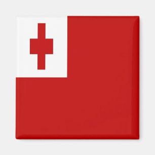 zTO001 TONGA FLAG, Oceania, Fridge Magnet