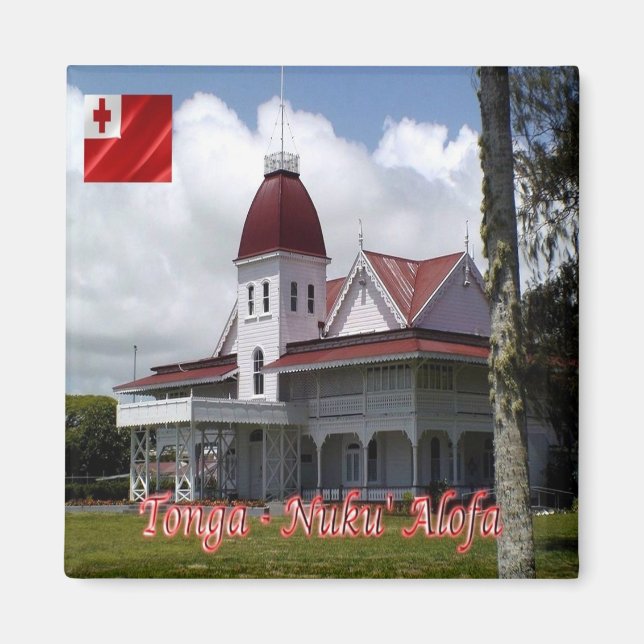 zTO004 TONGA, Royal Palace, Oceania, Fridge Magnet (Front)