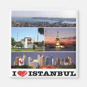 zTR011 ISTANBUL "I LOVE", Turkey, Europe, Fridge Magnet
