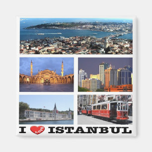 zTR013 ISTANBUL "I LOVE", Turkey, Europe, Fridge Magnet