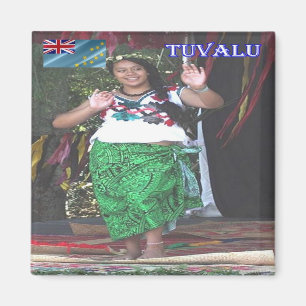 zTV005 TUVALU, Dancer, Oceania, Fridge Magnet