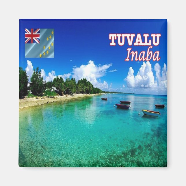 zTV007 INABA, Tuvalu, Oceania, Fridge Magnet (Front)