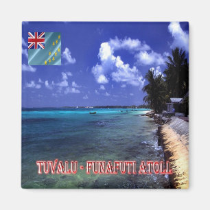 zTV008 FUNAFUTI Atoll , Tuvalu, Oceania, Fridge Magnet
