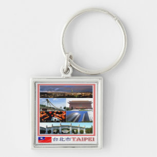 zTW009 TAIPEI, Mosaic, Taiwan Formosa, Key Ring