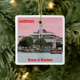 zTZ008 ZANZIBAR, House of Wonders,Tanzania, Fridge Ceramic Ornament