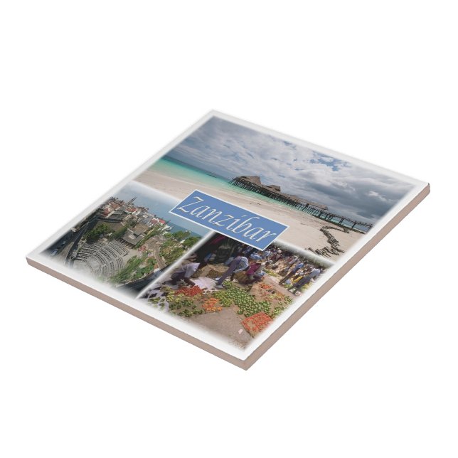 zTZ017 ZANZIBAR, Mosaic, Tanzania, Africa, Tile (Side)