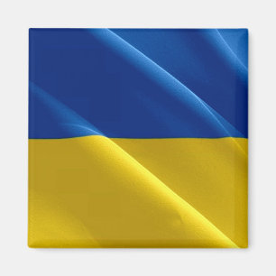 zUA002 UKRAINE waving FLAG ukrainian, Fridge Magnet