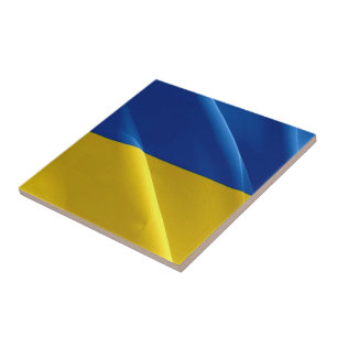 zUA002 UKRAINE waving FLAG ukrainian, Tile