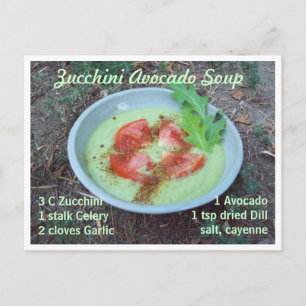 Zucchini Avocado Soup Postcard