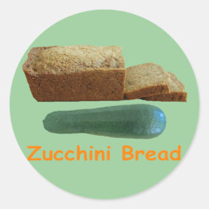 Zucchini Bread Classic Round Sticker