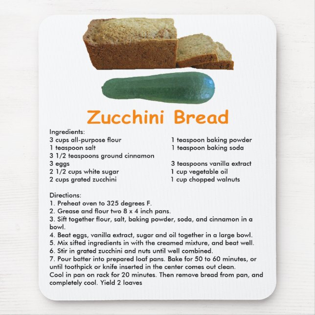 Zucchini Bread Mouse Mat (Front)