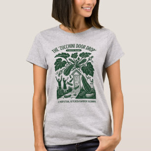 Zucchini Door Drop August Panic Funny Gardening T-Shirt