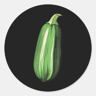 Zucchini Lazy Easy Funny Matching Halloween Costum Classic Round Sticker
