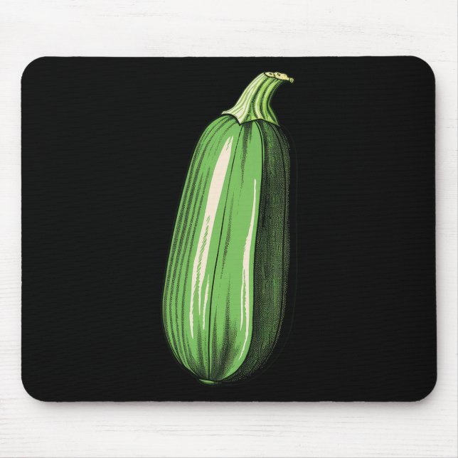 Zucchini Lazy Easy Funny Matching Halloween Costum Mouse Mat (Front)