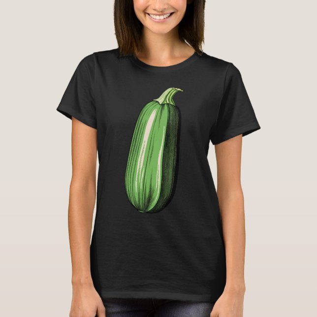 Zucchini Lazy Easy Funny Matching Halloween Costum T-Shirt (Front)