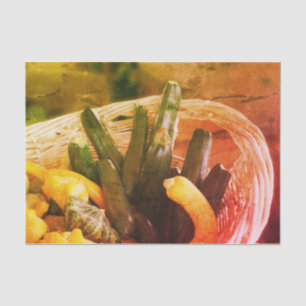 Zucchini Squash Gourd Vegetables Vintage Decoupage Tissue Paper