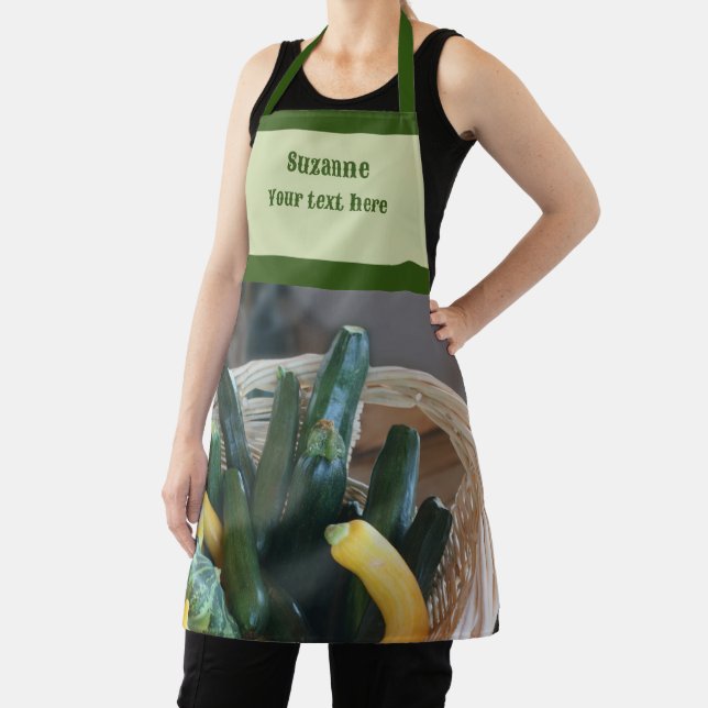 Zucchini Squash Gourds Vegetables Personalised Apron (Insitu)