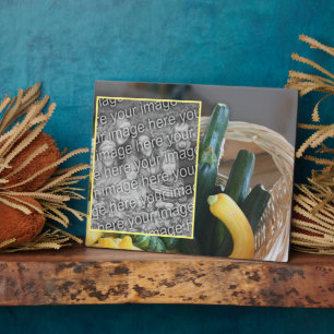 Zucchini Squash Vegetables Add Your Own Photo Plaque