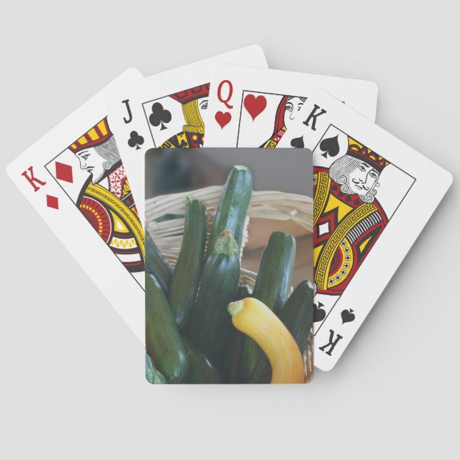 Zucchini Summer Squash Gourds Vegetables  Playing Cards (Back)