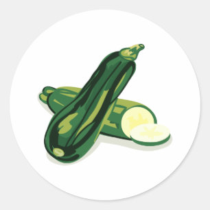Zucchini Vegetable Classic Round Sticker