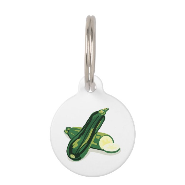 Zucchini Vegetable Pet Tag (Front)