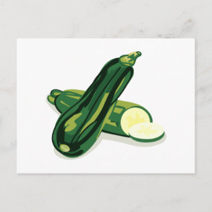 Zucchini Vegetable Postcard