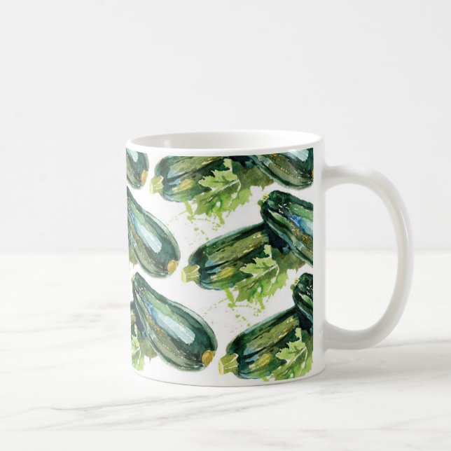 Zucchini Vegetables Zucchini Vegetable Vegetarian Coffee Mug (Right)