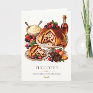 Zuccotto Florentine - Vintage Italian Dessert Card