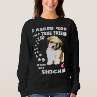 Zuchon Dog Mum Costume Shih Tzu Bichon Mix Pup Cut Sweatshirt