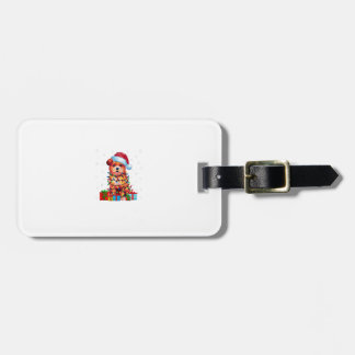 Zuchon Dog Ugly Xmas Lights Santa Hat Zuchon Dog C Luggage Tag