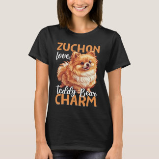 Zuchon Love Teddy Bear Charm Dog T-Shirt
