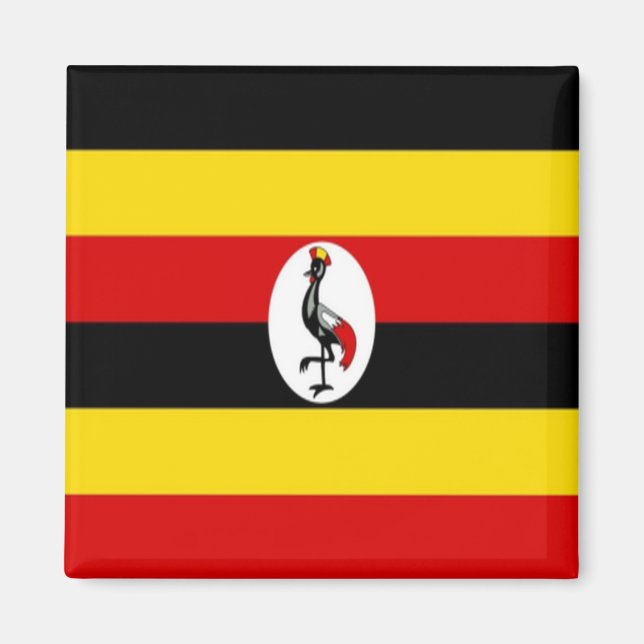 zUG001 UGANDA Flag, Africa, Fridge Magnet (Front)