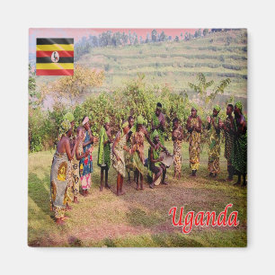 zUG003 UGANDA, Batwa, Africa, Fridge Magnet