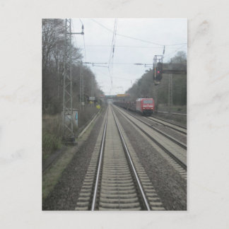 Zuggleise mit Bahn Postcard