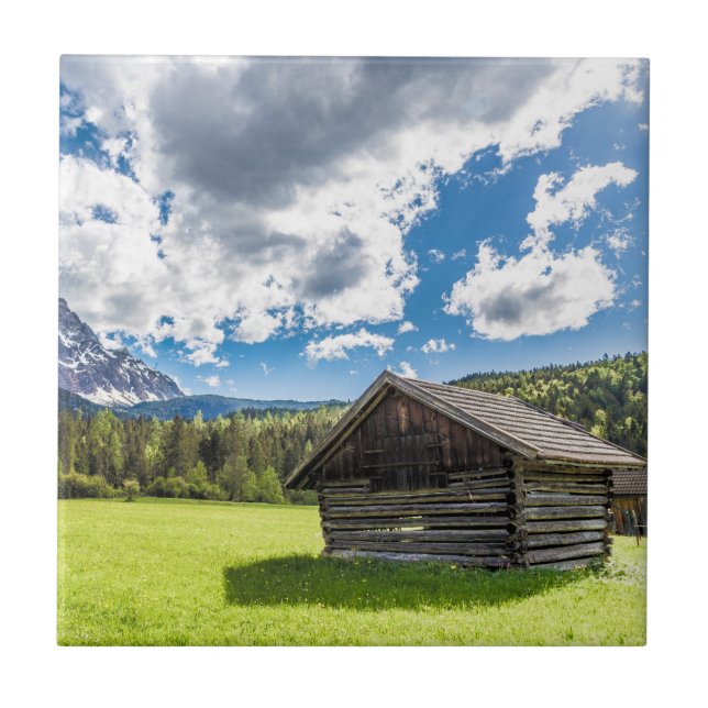 Zugspitze Alm Panorama Garmisch-Partenkirchen Post Tile (Front)