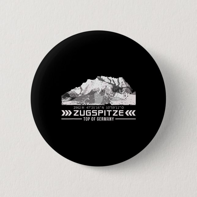 Zugspitze Alps Wetterstein Mountains Hiking Climbi 6 Cm Round Badge (Front)