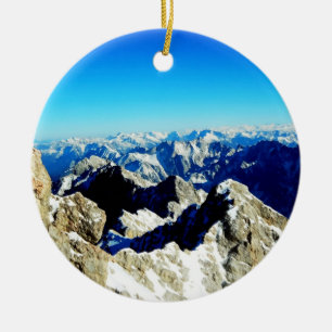 Zugspitze Germany German Alps Ceramic Tree Decoration
