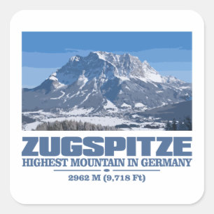Zugspitze Square Sticker