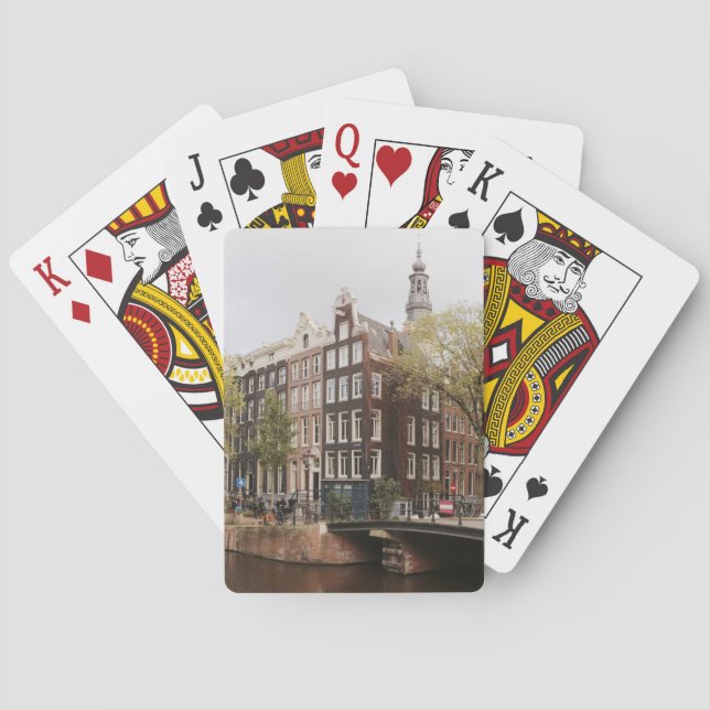 Zuiderkerk Amsterdam Holland Church Canal Playing Cards (Back)