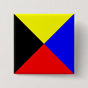Zulu ICS Maritime Signal Flag 15 Cm Square Badge