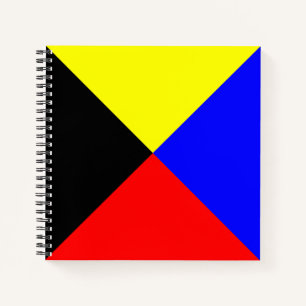 Zulu ICS Maritime Signal Flag Spiral Notebook