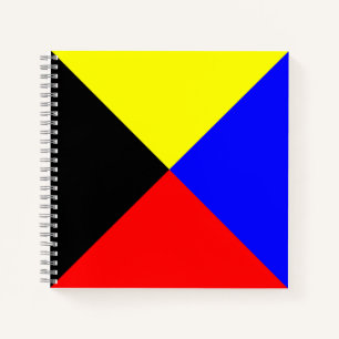 Zulu ICS Maritime Signal Flag Spiral Notebook