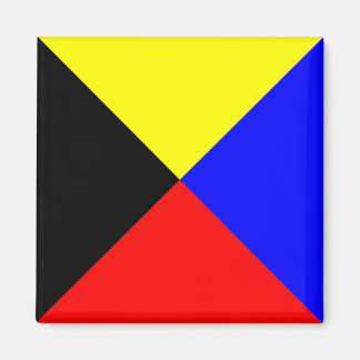 Zulu ICS Maritime Signal Flag Square Magnet