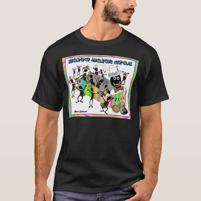 Zulu Parade at Mardi Gras T-Shirt (Front)