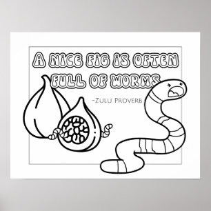 Zulu Proverb Colouring Poster