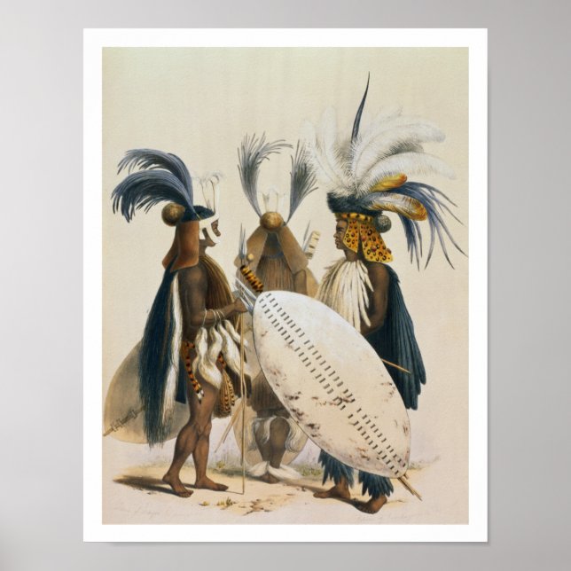 Zulu Soldiers of King Panda's Army, plate 20 from Poster (Front)