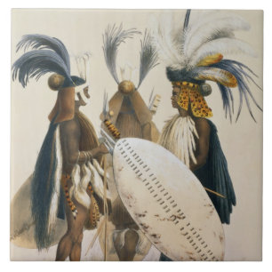 Zulu Soldiers of King Panda's Army, plate 20 from Tile